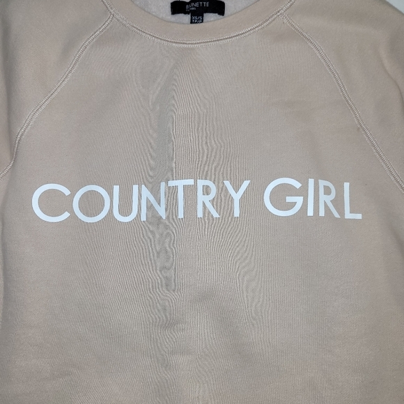 Brunette The Label tan country girl graphic crewneck sweatshirt - Picture 5 of 7